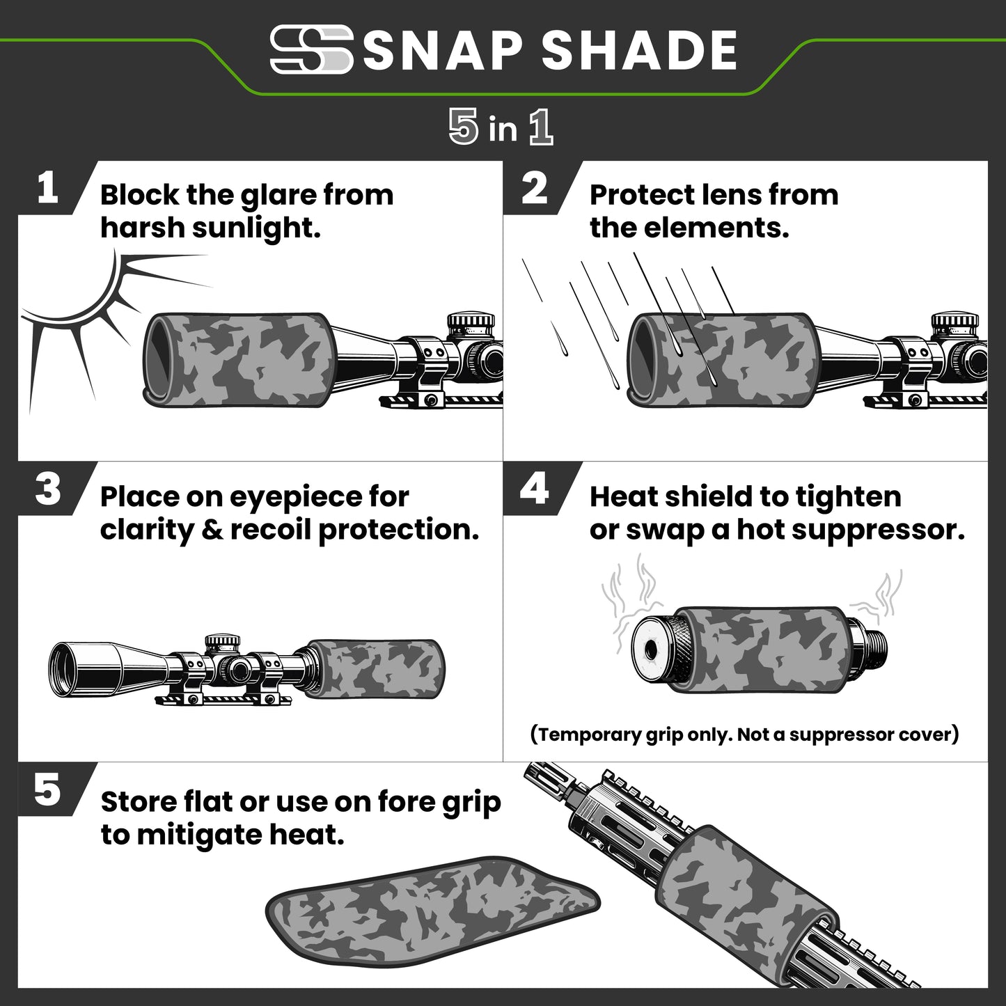 SnapShade™ Scope Hood Glare & Rain Blocker - RMEF Exclusive Deal!