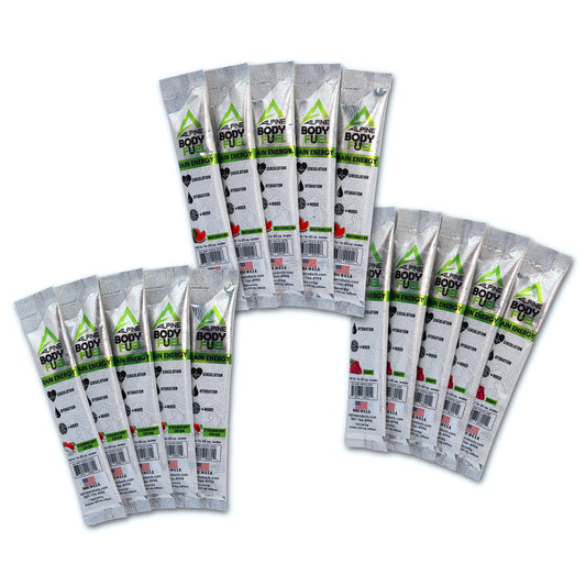 Alpine Body Fuel 15-pack Variety (5 Watermelon, 5 Strawberry Cream, 5 Grape)