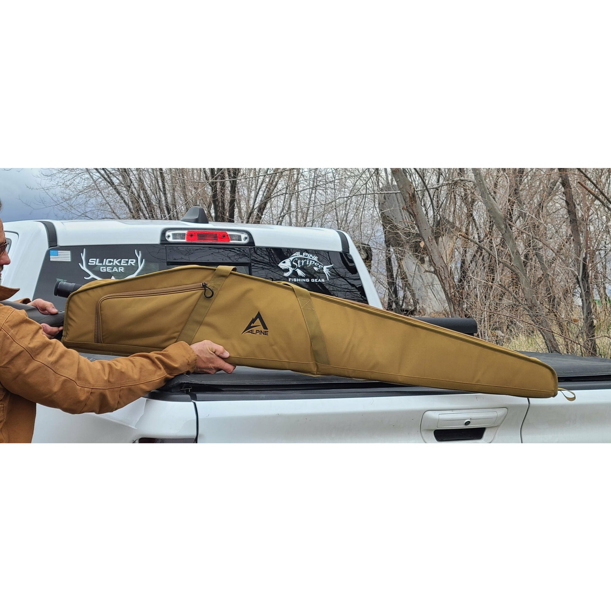 Alpine Protective Rifle Case being put in truck