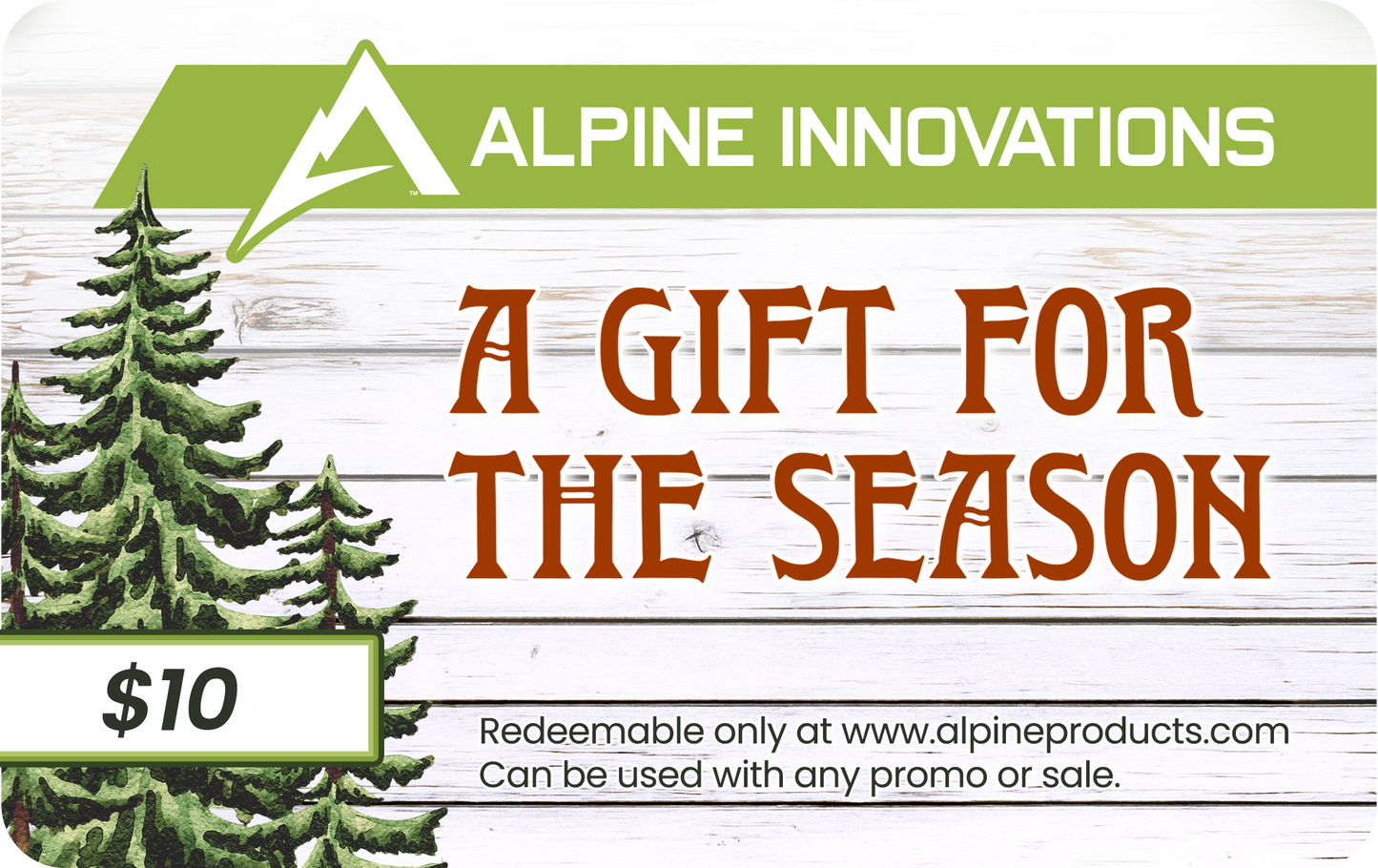 Alpine Innovations Gift Certificate