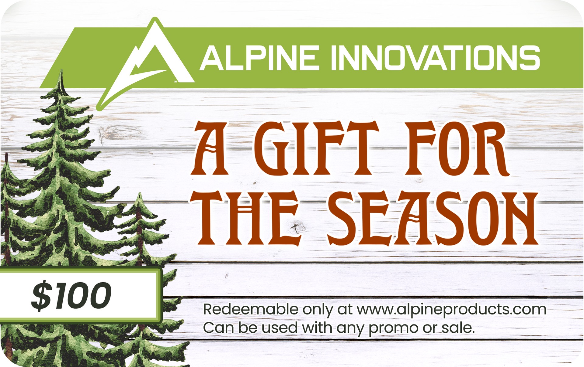 Alpine Innovations Gift Certificate – Alpine Products
