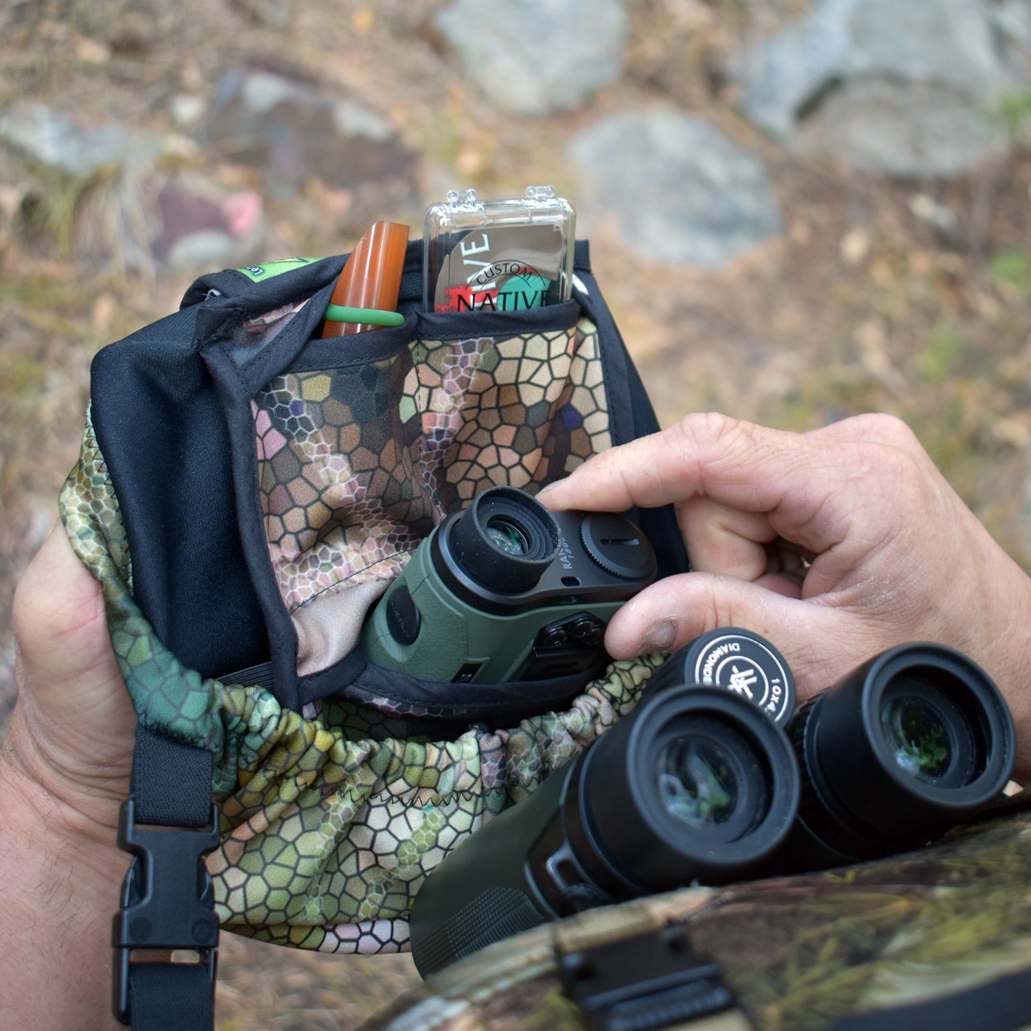 Binoculars case and orders strap