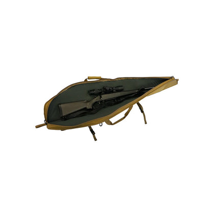 Alpine innovations protective rifle case zipped open